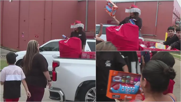 Evento “Juguetes para el barrio” entrega regalos a niños de bajos recursos en Houston durante Navidad