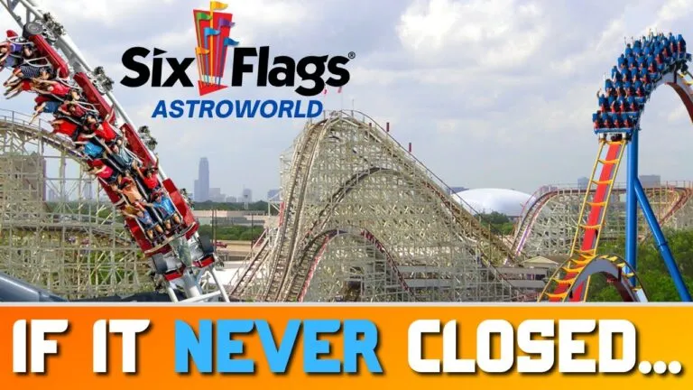 Six Flags Houston AstroWorld con montañas rusas icónicas que marcaron el entretenimiento en Texas