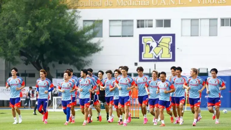 Japón entrena en El Barrial de Monterrey rumbo a la Copa Mundial FIFA 2026