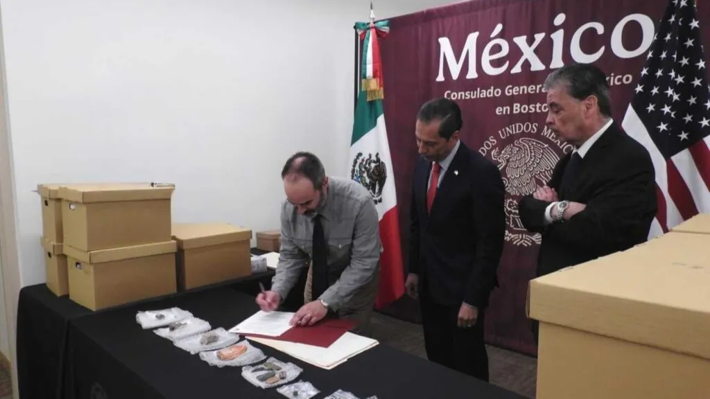 Piezas prehispánicas recuperadas por México mediante la restitución de 1,132 objetos arqueológicos entregados voluntariamente en Boston