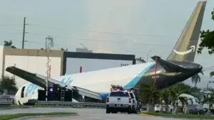 Avión de Amazon sufre accidente en el Aeropuerto Internacional de Miami